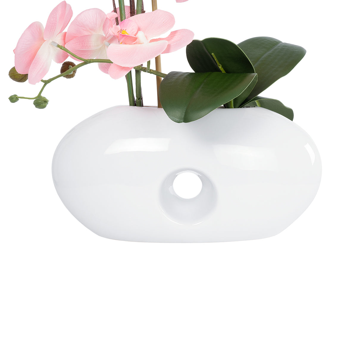 GloboStar® Artificial Garden PINK ORCHID 21126 Διακοσμητικό Φυτό Ροζ Ορχιδέα Υ42cm - ledmania.gr
