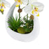 GloboStar® Artificial Garden WHITE ORCHID 21128 Διακοσμητικό Φυτό Λευκή Ορχιδέα Υ39cm - ledmania.gr