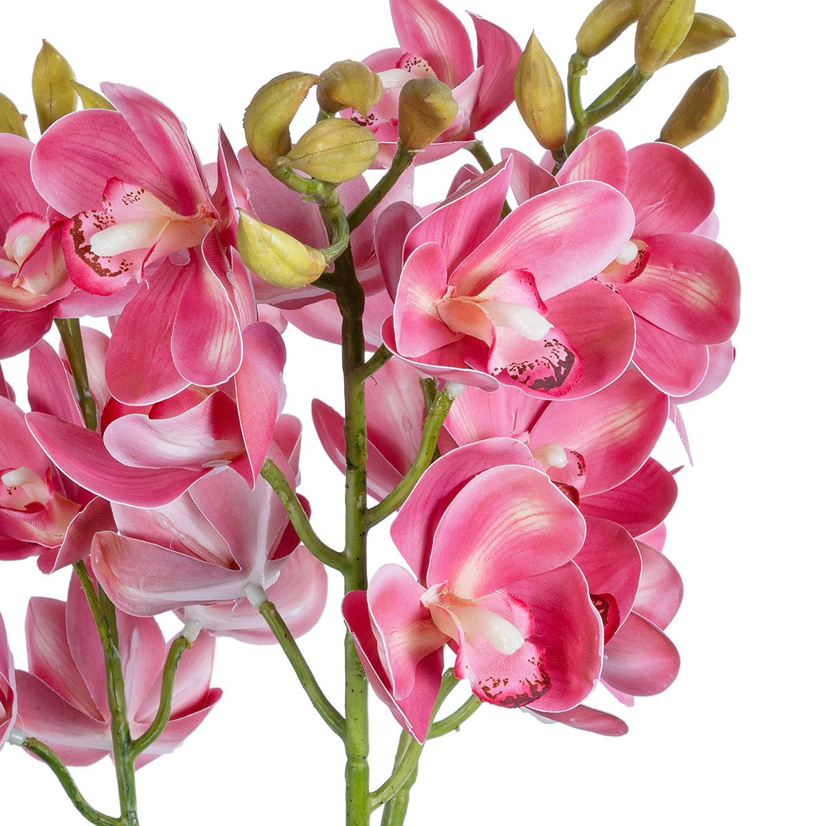 GloboStar® Artificial Garden PINK CHERRY CYMBIDIUM 21402 Διακοσμητικό Φυτό Φούξια Κυμβίδιο Υ60cm - ledmania.gr