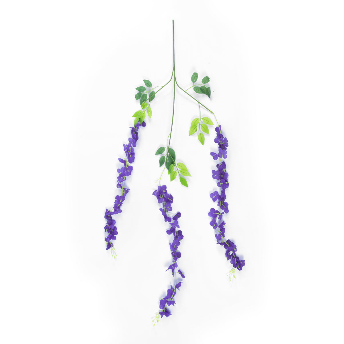 GloboStar® Artificial Garden VIOLET WISTERIA FLOWER BRANCH 21509 Σετ 12 Τεχνητά Διακοσμητικά κλαδιά Βιστέριας Βιολετί Φ45 x Υ120cm - ledmania.gr