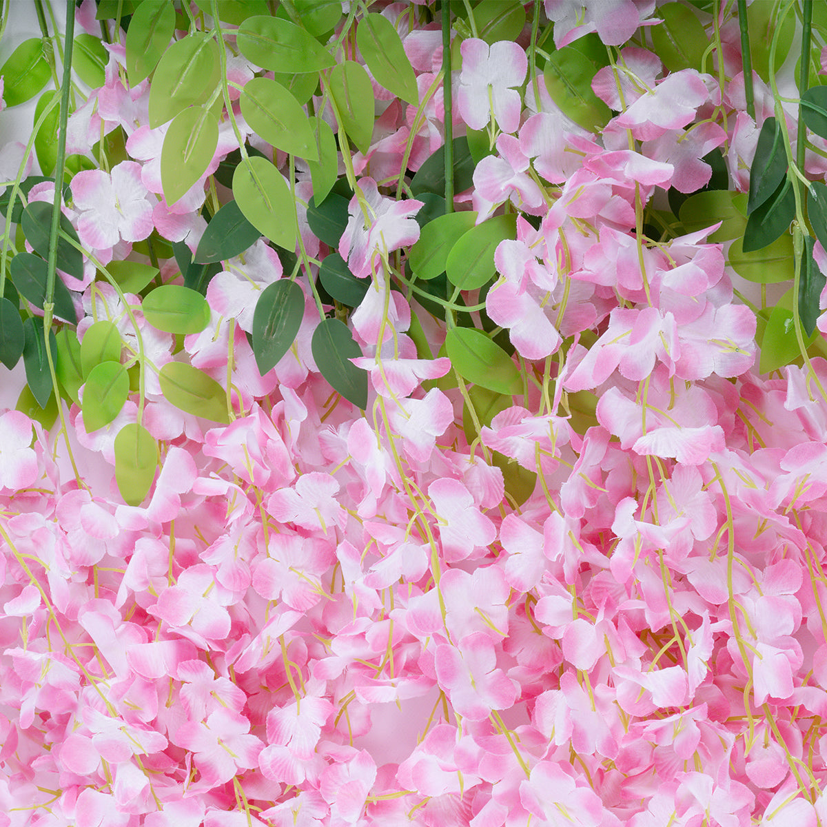 GloboStar® Artificial Garden PALE PINK WISTERIA FLOWER BRANCH 21511 Σετ 12 Τεχνητά Διακοσμητικά κλαδιά Βιστέριας Απαλό Ροζ Φ45 x Υ120cm - ledmania.gr