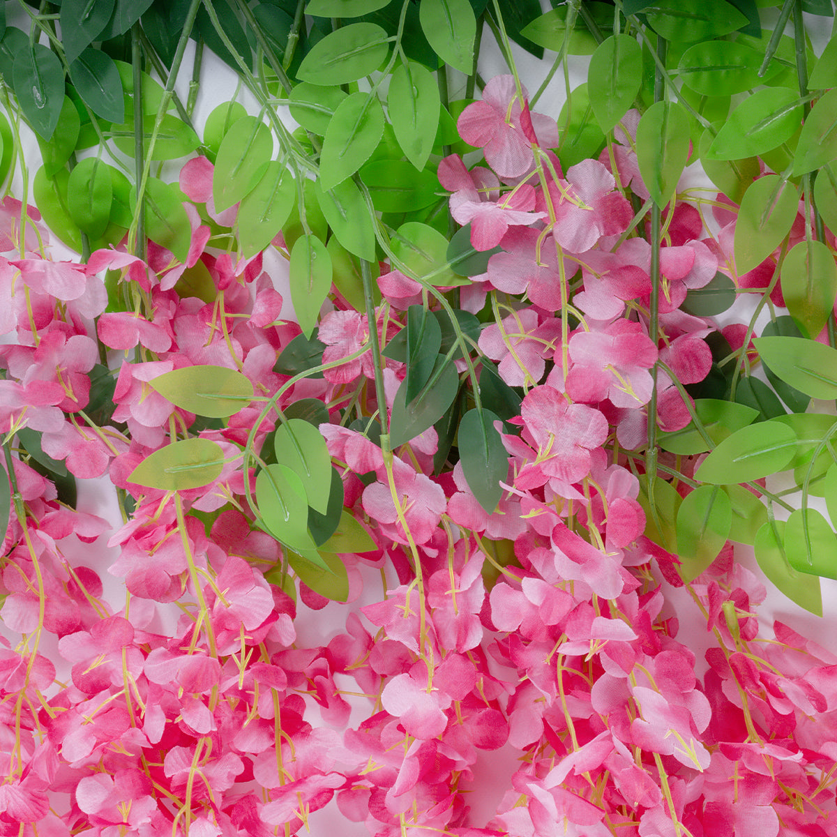 GloboStar® Artificial Garden HOT PINK WISTERIA FLOWER BRANCH 21512 Σετ 12 Τεχνητά Διακοσμητικά κλαδιά Βιστέριας Έντονο Ροζ Φ45 x Υ120cm - ledmania.gr
