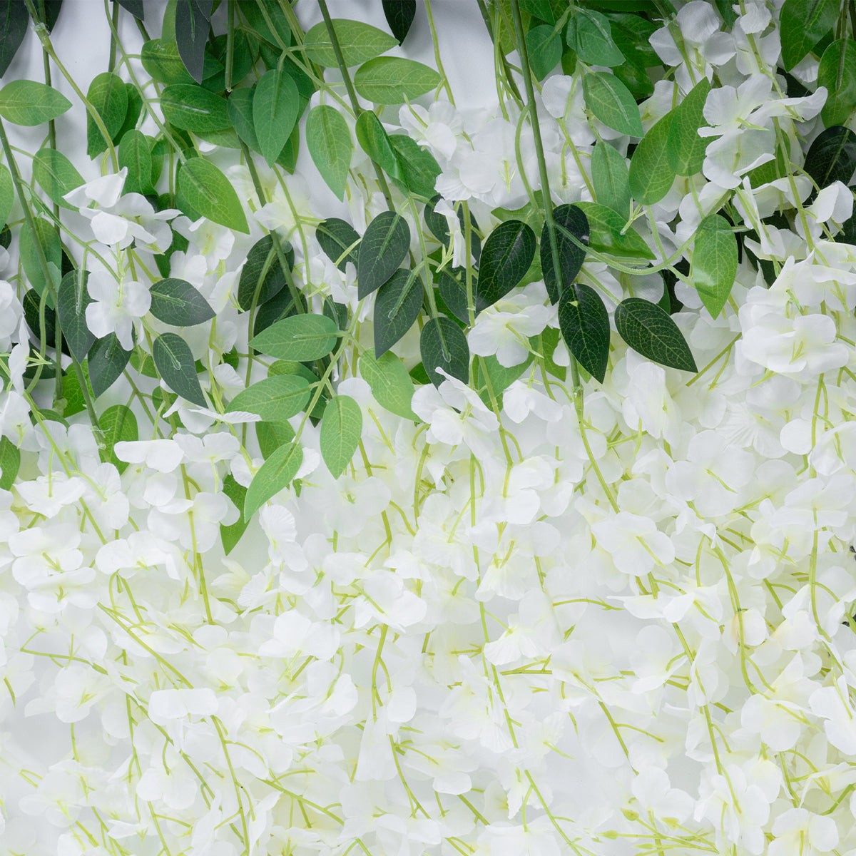 GloboStar® Artificial Garden WHITE WISTERIA FLOWER BRANCH 21513 Σετ 12 Τεχνητά Διακοσμητικά κλαδιά Βιστέριας Λευκό Φ45 x Υ120cm - ledmania.gr