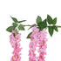 GloboStar® Artificial Garden PINK WISTERIA FLOWER BRANCH 21518 Τεχνητό Διακοσμητικό κλαδί Βιστέρια Ροζ Φ45 x Υ164cm - ledmania.gr