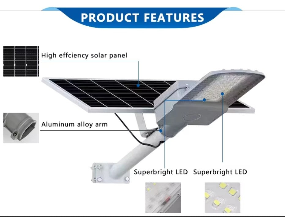 400 watt Φωτιστικό δρόμου υψηλής ποιότητας Led 36000mA Μπαταρια split light εξωτερικού χώρου ηλιακού φωτός - ledmania.gr