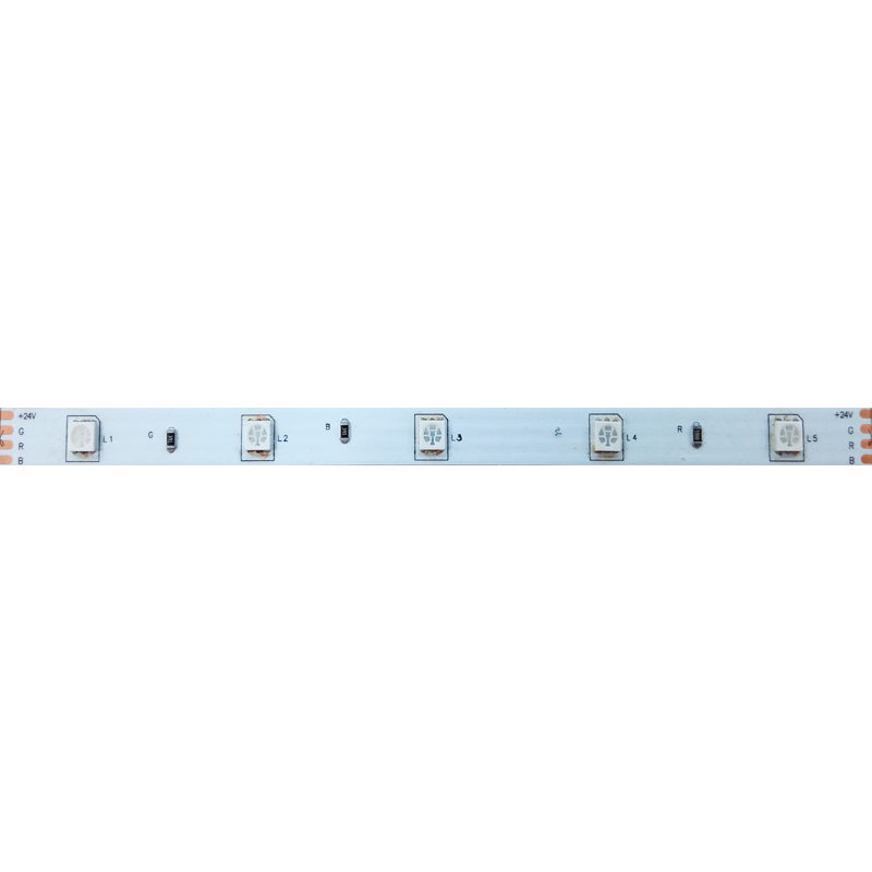 ΛΩΡΙΔΑ LED 5M 7.2W/M 24V DC IP20 RGB 10mm-(Τιμή μέτρου) - ledmania.gr