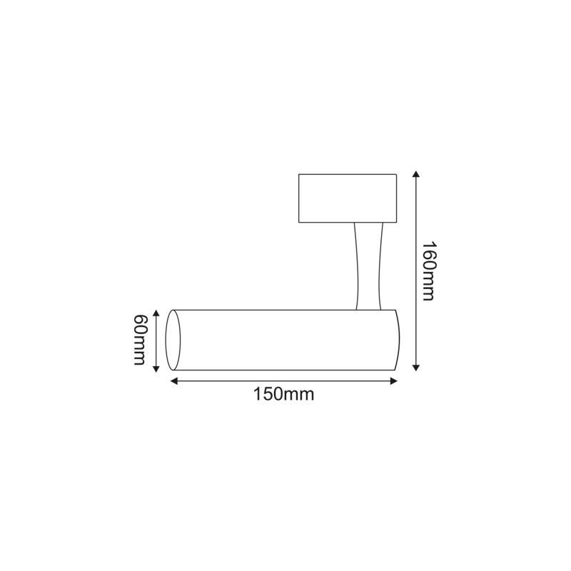 ΣΠΟΤ ΡΑΓΑΣ 3 PHASES ΜΑΥΡΟ ΑΛΟΥΜΙΝΙΟΥ 150x60 - ledmania.gr