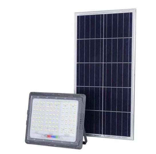 300w Ηλιακός Προβολέας Νέας Τεχνολογίας 5054 Led Chip 180° panel: 6V/45W Μπαταρία :3.2V/36000mAh-Ψυχρο Λευκό - ledmania.gr