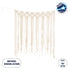GloboStar® 35503 Μακραμέ Κουρτίνα Χειροποίητη Μπεζ Π100 x Υ115cm - ledmania.gr