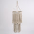 GloboStar® ZAMBIA 36208 Boho Κρεμαστό Φωτιστικό Μακραμέ Μονόφωτο 1 x E27 IP20 Μπεζ Ύφασμα Μ30 x Π30 x Υ60cm - ledmania.gr