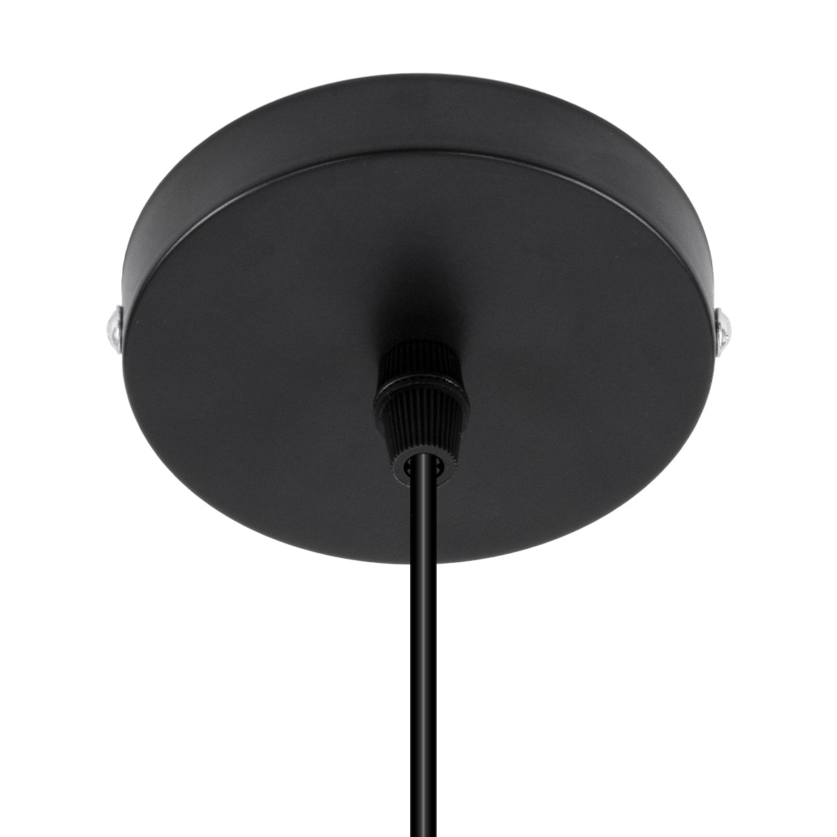 GloboStar® 36218 HANNA Μοντέρνο Κρεμαστό Φωτιστικό Οροφής Ανάρτηση με Μαύρο Ντουί 1 x E27 για Τοποθέτηση Καπέλων Φωτιστικών Μονόφωτο Μαύρο Φ4 x Y110cm
