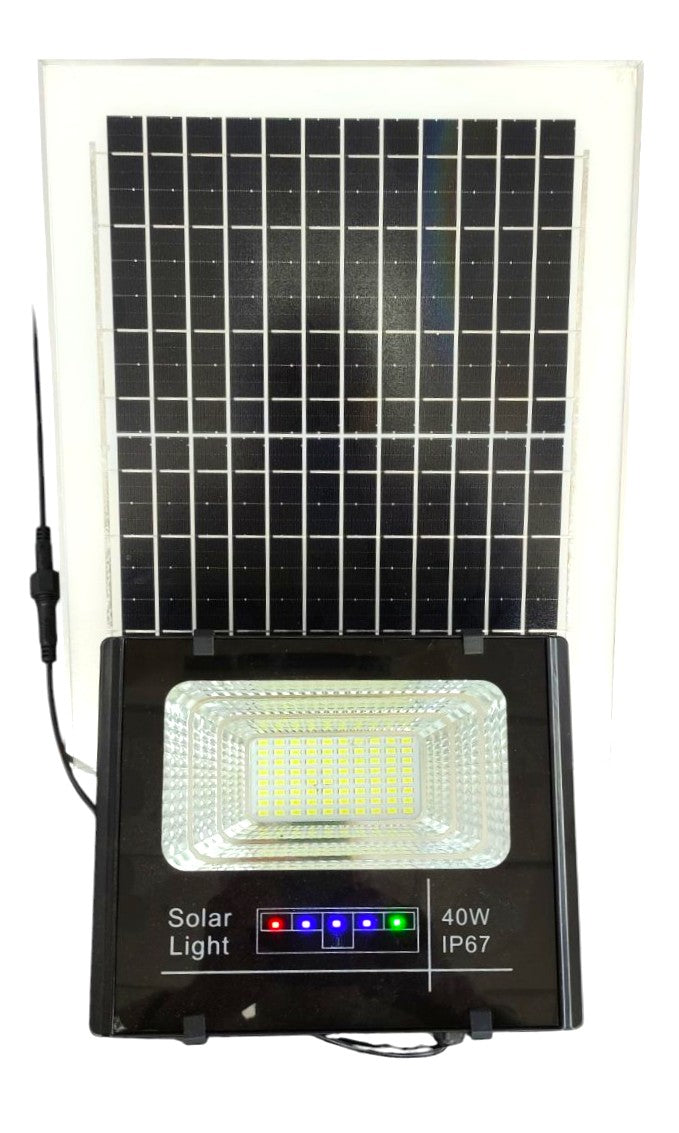 40w Ηλιακός Προβολεας Led 10A Μπαταρια-80LED 5730 Sanan Μονοκρυσταλικο-Τηλεχειριστηριο-τεμ.1
