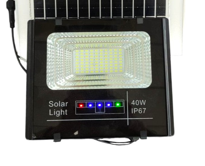 40w Ηλιακός Προβολεας Led 10A Μπαταρια-80LED 5730 Sanan Μονοκρυσταλικο-Τηλεχειριστηριο-τεμ.1
