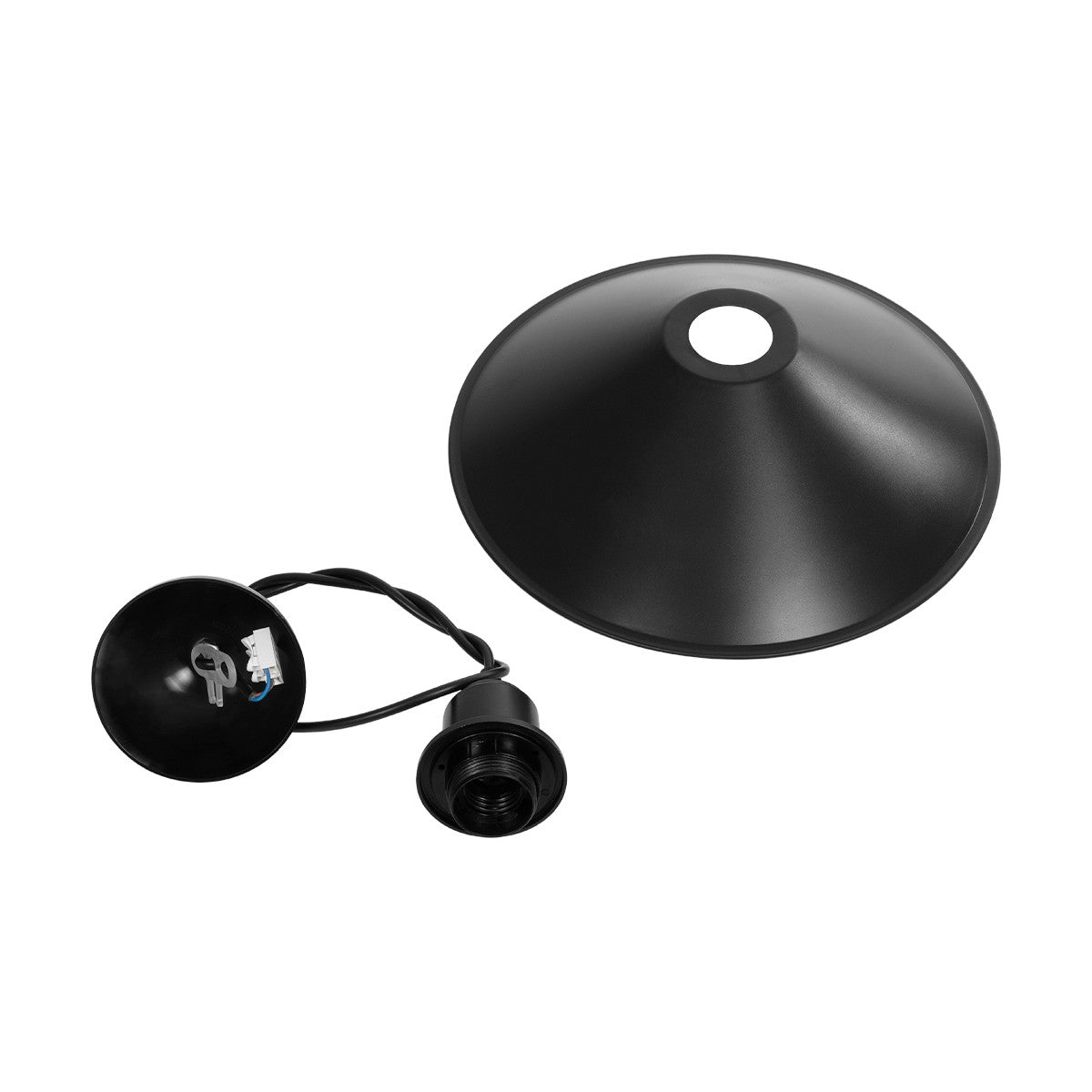 GLOBOSTAR® FERRO 203-0084 Μοντέρνο Κρεμαστό Φωτιστικό Οροφής με Ντουί 1 x E27 AC 220-240V IP20 - Μαύρο - Μ30 x Π30 x Υ15cm - ledmania.gr