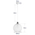 GloboStar® WIRE 203-0005 Μοντέρνο Κρεμαστό Φωτιστικό Πλέγμα Μονόφωτο 1 x E27 IP20 Λευκό & Χρυσό Μέταλλο - Μ25 x Π25 x Υ30cm - ledmania.gr
