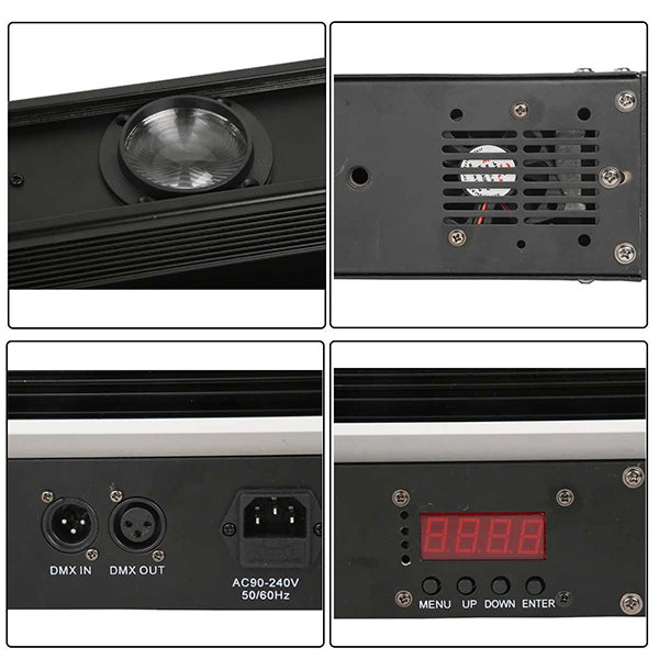 GLOBOSTAR® BAR 51132 Stage Κινούμενη Ρομποτική Κεφαλή Super Beam LED 160W 8° AC 220-240V IP20 8 x 20W CREE Chip Πολύχρωμο RGBW Dimmable DMX512 Protocol 9/38 Channels - Μ110 x Π13.2 x Υ15.5cm - 2 Χρόνια Εγγύηση - ledmania.gr