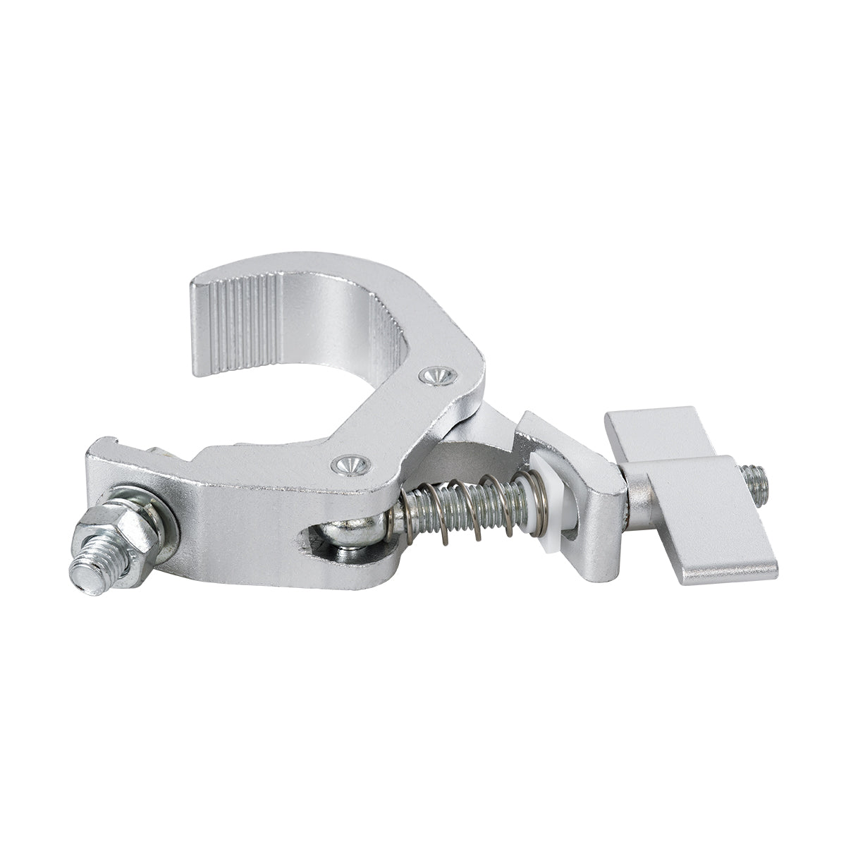 GLOBOSTAR® CLAMPS 51184 Stage Hook Γάντζος Αλουμινίου Ύψηλης Αντοχής για Κρέμαση, Στήριξη & Τοποθέτηση Προϊόντων Stage σε Τράσες Αδιάβροχο IP65 - Νίκελ Βούρτσας - Μ16 x Π12 x Υ2.5cm - ledmania.gr