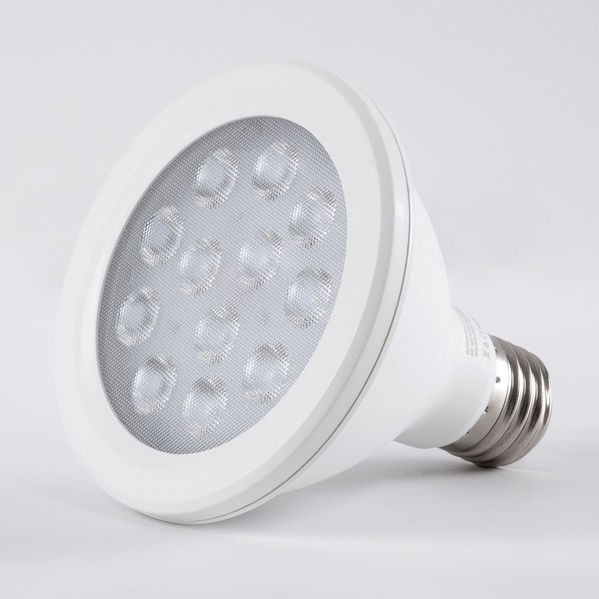 GloboStar® 60086 Λάμπα LED E27 PAR30 Σποτ 12W 1128lm 36° AC 220-240V IP20 Φ9.5 x Υ9.5cm Θερμό Λευκό 2700K - 3 Χρόνια Εγγύηση