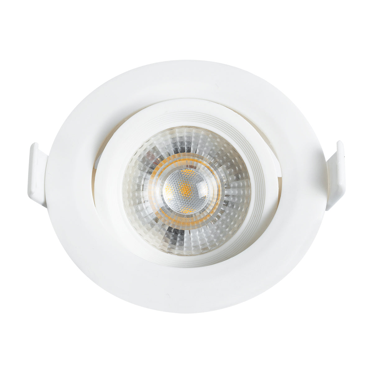 GloboStar® DE VALERA 60184 Χωνευτό LED Κινούμενο Spot Downlight 5W 470lm 60° AC 220-240V IP44 Φ9cm x Υ4cm - Στρόγγυλο - Λευκό - Θερμό Λευκό 2700K - Bridgelux Chip - TÜV Certified Driver - 5 Χρόνια Εγγύηση