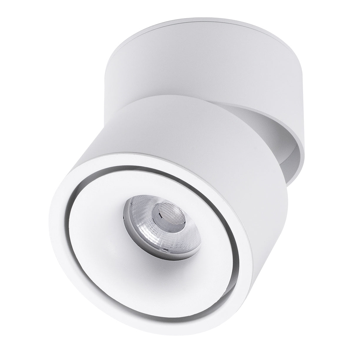GloboStar® OMEGA-S 60299 Επιφανειακό LED Spot Downlight Φ10cm 12W 1500lm 36° AC 220-240V IP20 Φ10 x Υ10.5cm - Στρόγγυλο - Λευκό - Θερμό Λευκό 2700K - Bridgelux COB - 5 Years Warranty - ledmania.gr