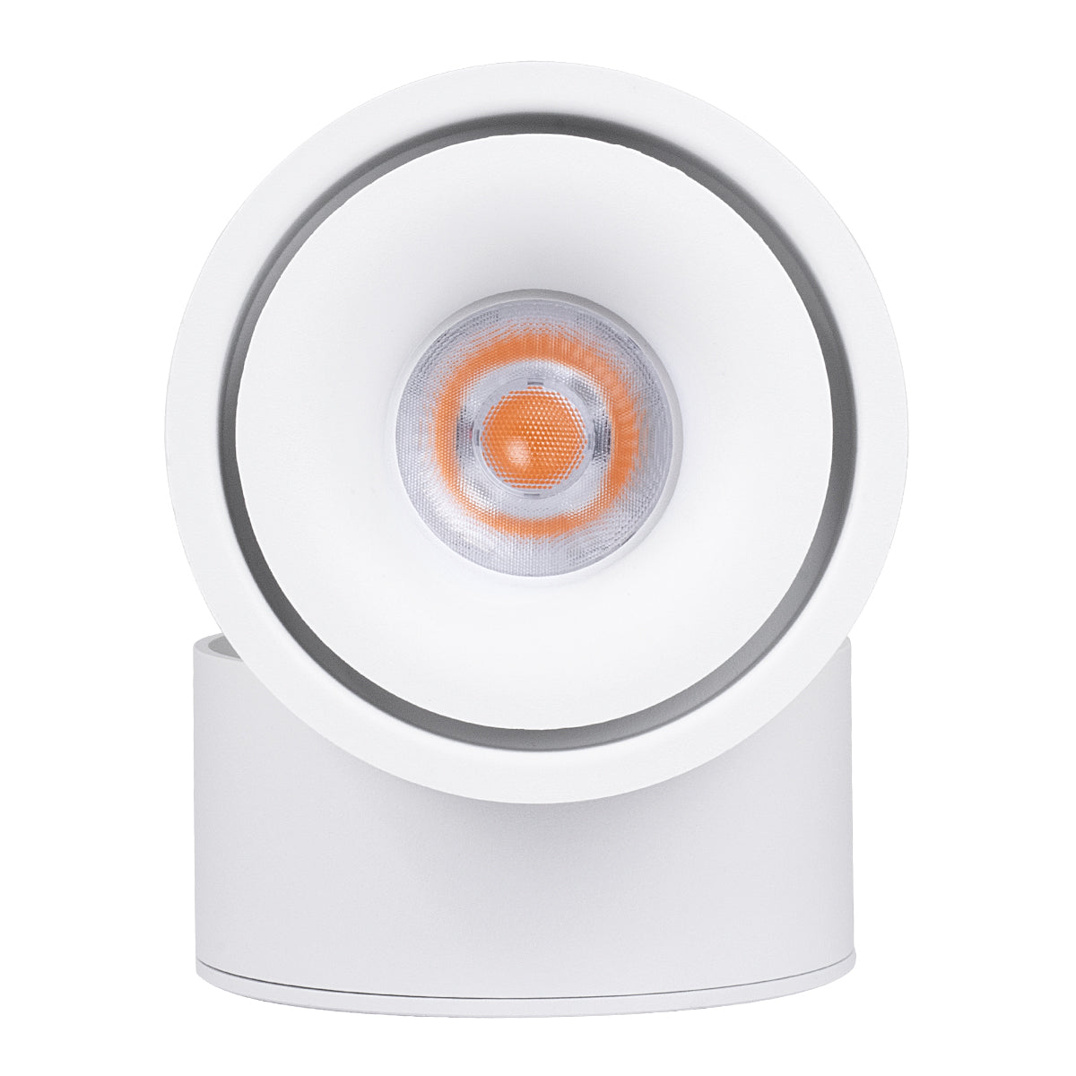 GloboStar® OMEGA-S 60299 Επιφανειακό LED Spot Downlight Φ10cm 12W 1500lm 36° AC 220-240V IP20 Φ10 x Υ10.5cm - Στρόγγυλο - Λευκό - Θερμό Λευκό 2700K - Bridgelux COB - 5 Years Warranty - ledmania.gr