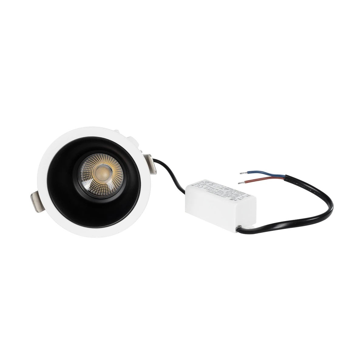 GLOBOSTAR® DUSTY 60340 Χωνευτό Downlight Σποτ LED 12W 1380lm 45° AC 220-240V Αδιάβροχο IP65 Φυσικό Λευκό 4500K - Bridgelux COB Chip & TÜV SÜD Driver - Λευκό & Μαύρο Ματ - Μ8 x Π8 x Υ7.5cm / Q7.5cm - 5 Χρόνια Εγγύηση