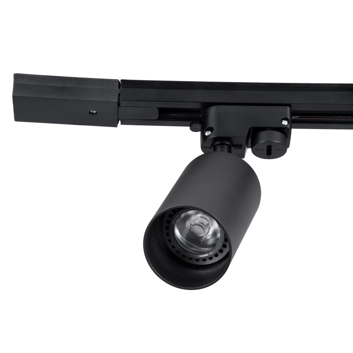 GloboStar® LEO 60354 Μοντέρνο Φωτιστικό Οροφής Ράγα με Κινούμενα Σποτ Αλουμινίου Δίφωτο 2 x GU10 AC 220-240V IP20 Μ50.5 x Π6 x Υ20cm - 2 Γραμμών - Μαύρο - 5 Years Warranty - ledmania.gr