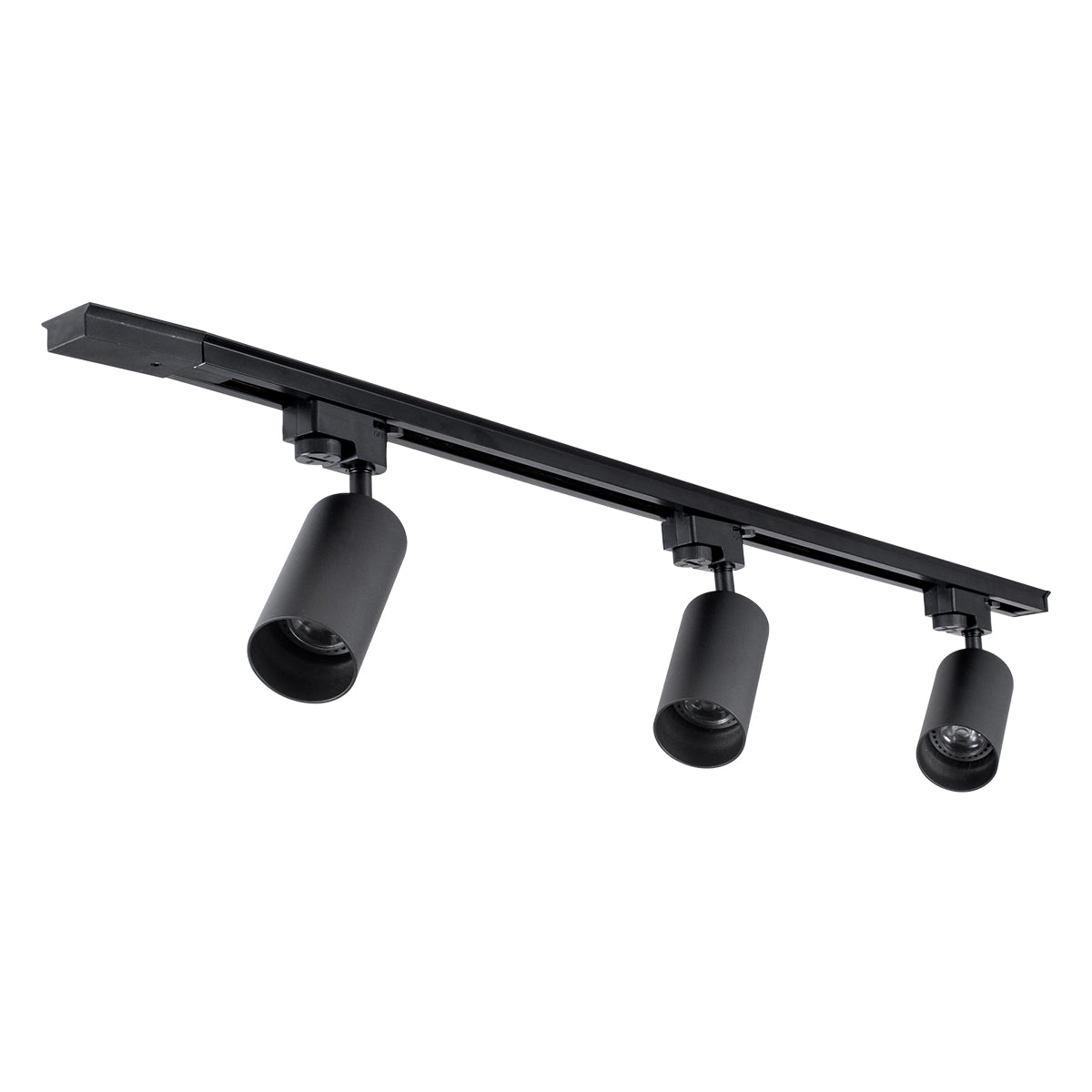 GloboStar® LEO 60355 Μοντέρνο Φωτιστικό Οροφής Ράγα με Κινούμενα Σποτ Αλουμινίου Τρίφωτο 3 x GU10 AC 220-240V IP20 Μ100 x Π6 x Υ20cm - 2 Γραμμών - Μαύρο - 5 Years Warranty - ledmania.gr