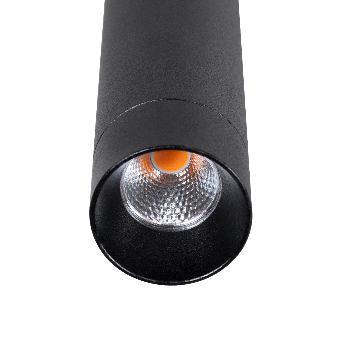 GloboStar® CANAL 60374 Κρεμαστό Φωτιστικό Σποτ Οροφής LED Downlight 7W 700lm 36° AC 220-240V IP20 Φ4 x Υ30cm Θερμό Λευκό 2700K - Μαύρο - Bridgelux COB - 5 Years Warranty - ledmania.gr