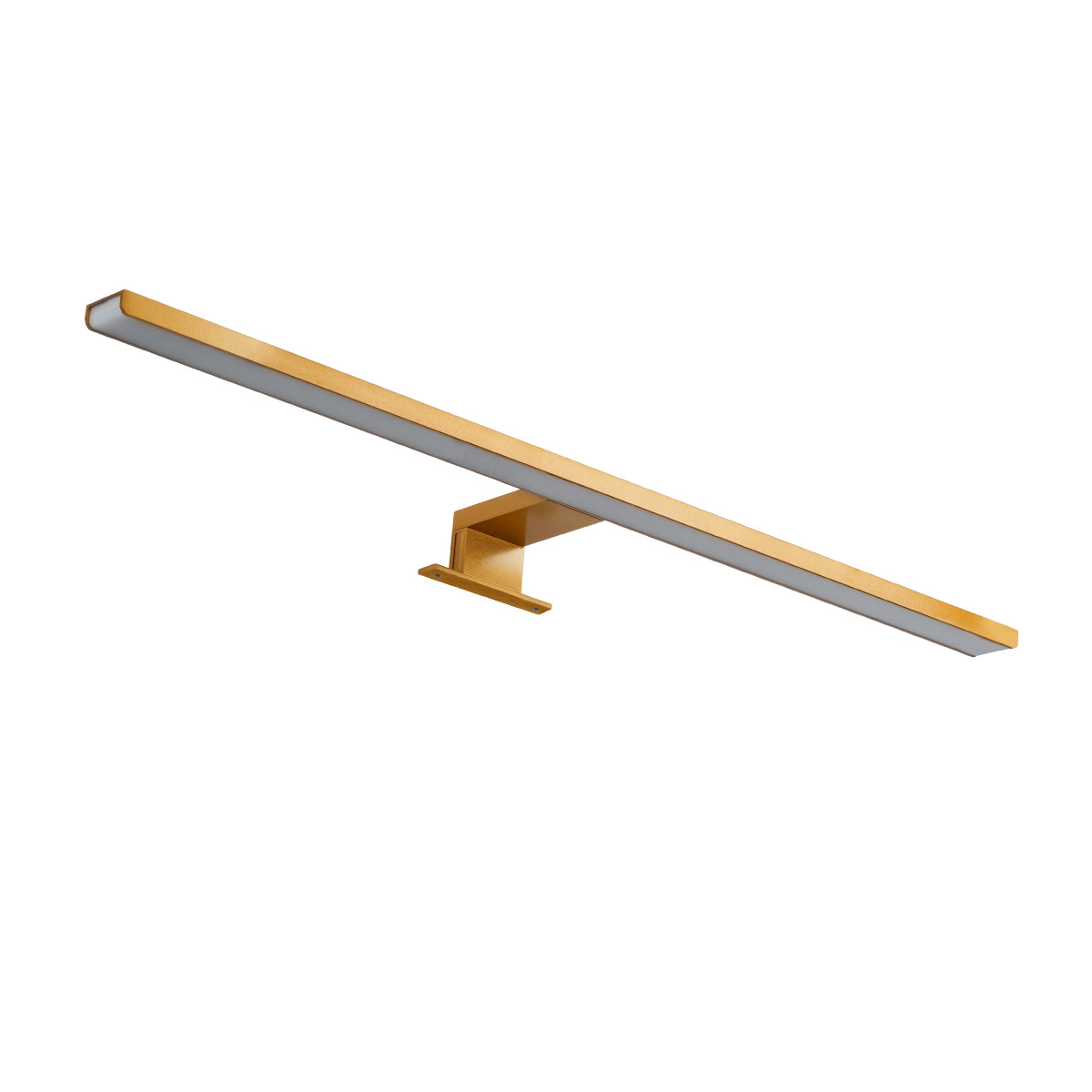 GLOBOSTAR® NINA 60423 Μοντέρνο Φωτιστικό Τοίχου - Απλίκα Καθρέπτη Μπάνιου LED 12W 1400lm 120° AC 220-240V IP20 Φυσικό Λευκό 4500K - Bridgelux SMD Chip - Χρυσό Βούρτσας - Μ60 x Π10.5 x Υ4cm - 3 Χρόνια Εγγύηση - ledmania.gr