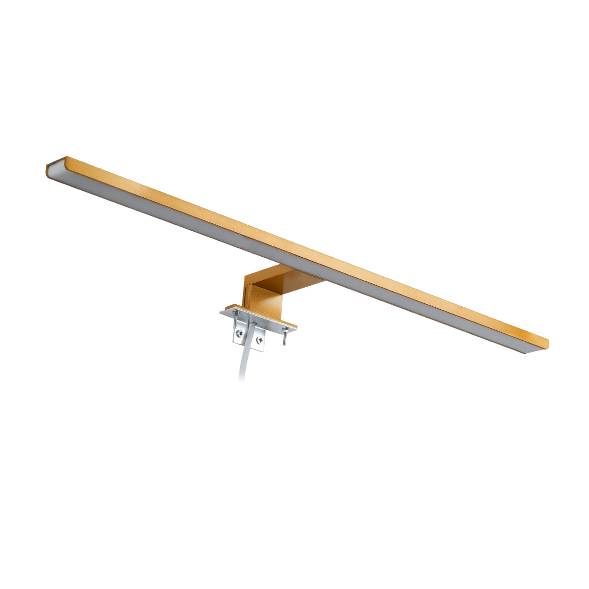 GLOBOSTAR® NINA 60423 Μοντέρνο Φωτιστικό Τοίχου - Απλίκα Καθρέπτη Μπάνιου LED 12W 1400lm 120° AC 220-240V IP20 Φυσικό Λευκό 4500K - Bridgelux SMD Chip - Χρυσό Βούρτσας - Μ60 x Π10.5 x Υ4cm - 3 Χρόνια Εγγύηση - ledmania.gr