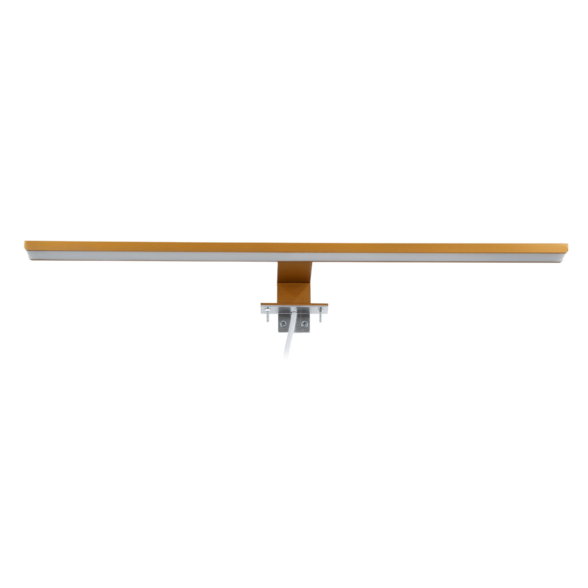 GLOBOSTAR® NINA 60423 Μοντέρνο Φωτιστικό Τοίχου - Απλίκα Καθρέπτη Μπάνιου LED 12W 1400lm 120° AC 220-240V IP20 Φυσικό Λευκό 4500K - Bridgelux SMD Chip - Χρυσό Βούρτσας - Μ60 x Π10.5 x Υ4cm - 3 Χρόνια Εγγύηση - ledmania.gr