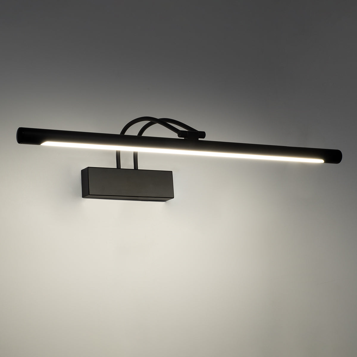GLOBOSTAR® LAURA 60424 Μοντέρνο Φωτιστικό Τοίχου - Απλίκα Καθρέπτη Μπάνιου LED 12W 1400lm 120° AC 220-240V IP20 Φυσικό Λευκό 4500K - Bridgelux SMD Chip - Μαύρο Ματ - Μ60 x Π27 x Υ13cm - 3 Χρόνια Εγγύηση - ledmania.gr