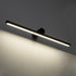 GloboStar® ROSA 60450 Μοντέρνο Φωτιστικό Τοίχου - Απλίκα Καθρέπτη Μπάνιου - Πίνακα LED 12W 1400lm 120° AC 220-240V IP44 Μ60 x Π15 x Υ7cm - Φυσικό Λευκό 4500K - Μαύρο - 3 Χρόνια Εγγύηση - ledmania.gr