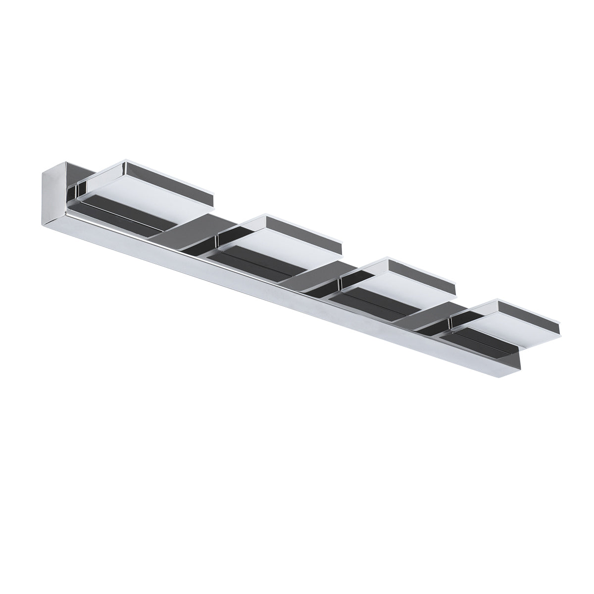 GLOBOSTAR® KARLA 60456 Μοντέρνο Φωτιστικό Τοίχου - Απλίκα Καθρέπτη Μπάνιου LED 14W 1600lm 180° AC 220-240V IP20 Φυσικό Λευκό 4500K - Lumileds SMD Chip & TÜV SÜD Driver - Νίκελ Χρώμιο - Μ60 x Π9 x Υ5cm - 3 Χρόνια Εγγύηση