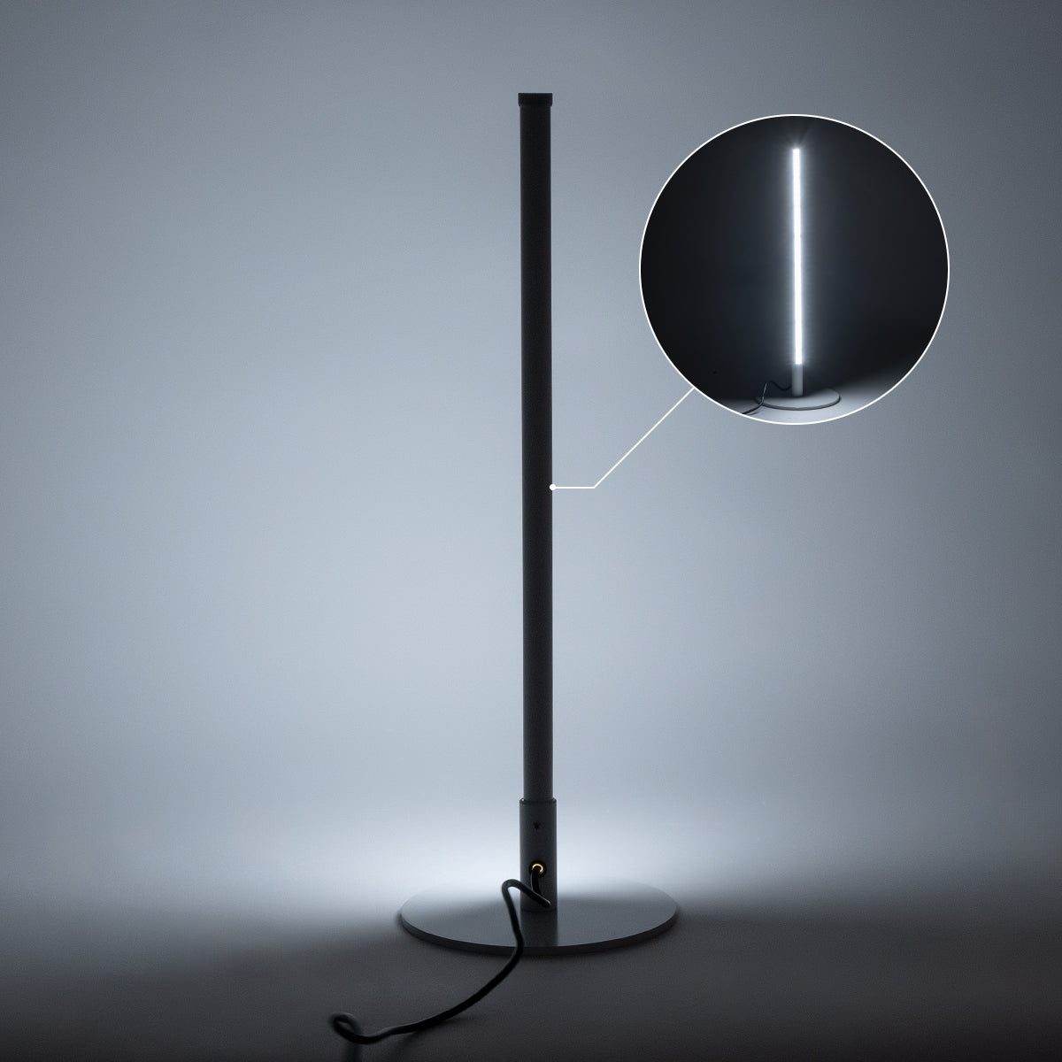 GloboStar® DALUMA 60468 Επιτραπέζιο Φωτιστικό LED CCT 8W 880lm 200° AC 220-240V - Εναλλαγή Φωτισμού μέσω On/Off All In One Ψυχρό 6000k+Φυσικό 4500k+Θερμό 2700k Μ15 x Π15 x Υ46cm - Λευκό - 3 Χρόνια Εγγύηση - ledmania.gr