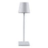 GloboStar® NEGA 60474 Μοντέρνο Επιτραπέζιο Φωτιστικό Πορτατίφ LED 2.2W 154lm 360° DC 5V Επαναφορτιζόμενο με Μπαταρία Li-ion 4000mAh - Διακόπτη Αφής - Θερμό Λευκό 2700K - Dimmable - D10 x H39cm - Λευκό - 2 Years Warranty
