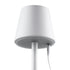 GloboStar® NEGA 60474 Μοντέρνο Επιτραπέζιο Φωτιστικό Πορτατίφ LED 2.2W 154lm 360° DC 5V Επαναφορτιζόμενο με Μπαταρία Li-ion 4000mAh - Διακόπτη Αφής - Θερμό Λευκό 2700K - Dimmable - D10 x H39cm - Λευκό - 2 Years Warranty