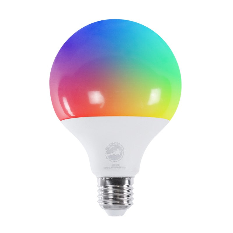 GLOBOSTAR® SMARTME 60491 Λάμπα E27 G95 Smart Home WiFi με Λειτουργία μέσω Tuya APP LED 13W 1300lm 260° AC 220-240V IP20 Πολύχρωμο RGBW+WW Dimmable - Bridgelux Chip - Μ9.5 x Π9.5 x Υ13.5cm - 3 Χρόνια Εγγύηση - ledmania.gr