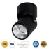 GloboStar® DETRONIC 60505 Επιφανειακό Κινούμενο Spot Downlight LED 10W 1250lm 24° AC 220-240V IP20 Φ9cm x Υ16cm - Στρόγγυλο - Μαύρο - Θερμό Λευκό 2700K - Bridgelux COB - TÜV Certified Driver - 5 Years Warranty