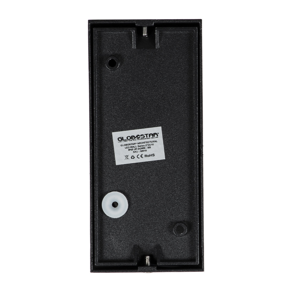 GloboStar® MURANO 60610 Φωτιστικό Τοίχου - Απλίκα Αρχιτεκτονικού Φωτισμού Εξωτερικού Χώρου Up & Down Αλουμινίου με Ντουί 2 x GU10 AC 220-240V Αδιάβροχο IP65 L15 x W8 x H6.8cm - Μαύρο - 5 Years Warranty - ledmania.gr