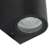 GloboStar® MURANO 60610 Φωτιστικό Τοίχου - Απλίκα Αρχιτεκτονικού Φωτισμού Εξωτερικού Χώρου Up & Down Αλουμινίου με Ντουί 2 x GU10 AC 220-240V Αδιάβροχο IP65 L15 x W8 x H6.8cm - Μαύρο - 5 Years Warranty - ledmania.gr