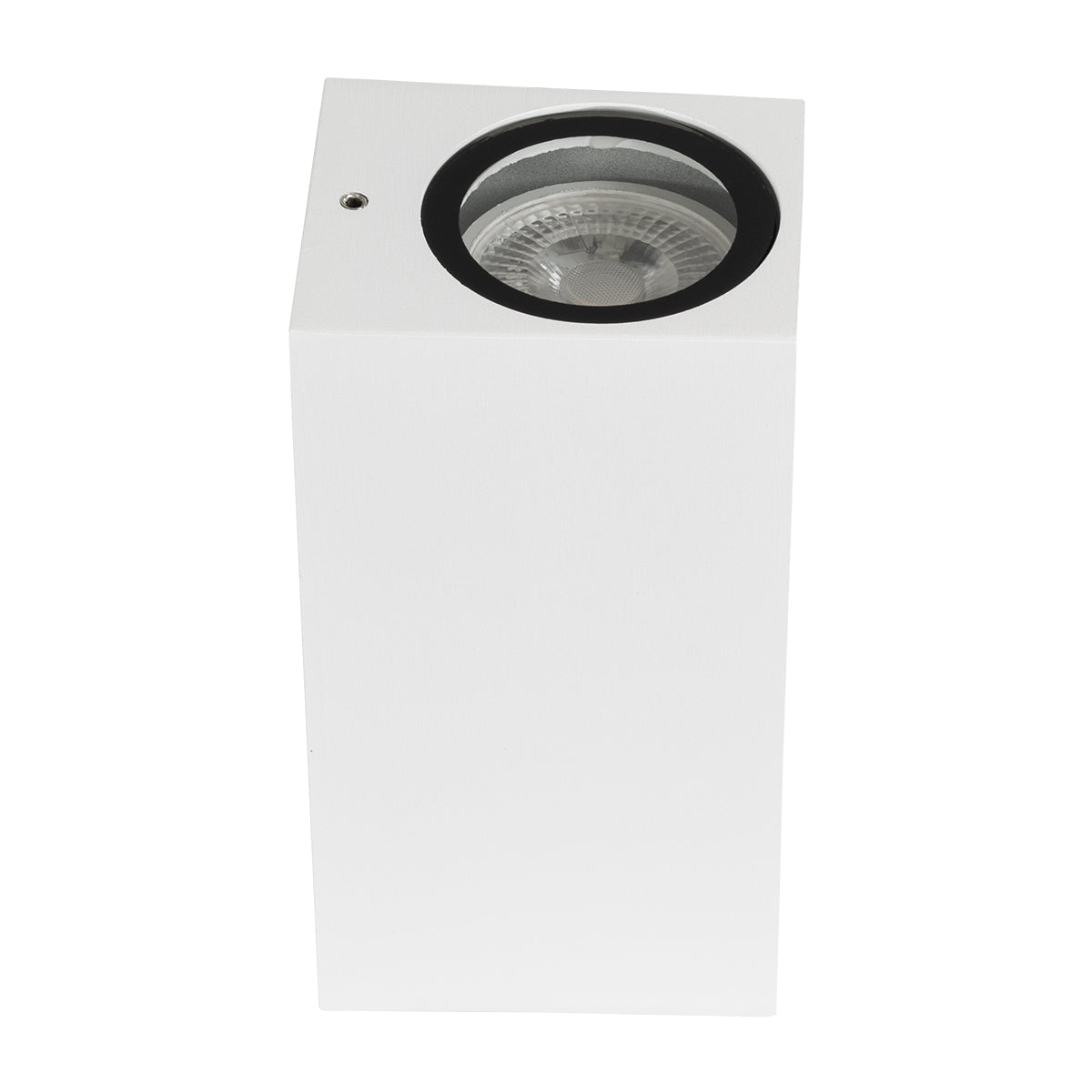 GloboStar® BURANO 60614 Φωτιστικό Τοίχου - Απλίκα Αρχιτεκτονικού Φωτισμού Εξωτερικού Χώρου Up & Down Αλουμινίου με Ντουί 2 x GU10 AC 220-240V Αδιάβροχο IP65 L15 x W8 x H6.8cm - Λευκό -  5 Years Warranty - ledmania.gr