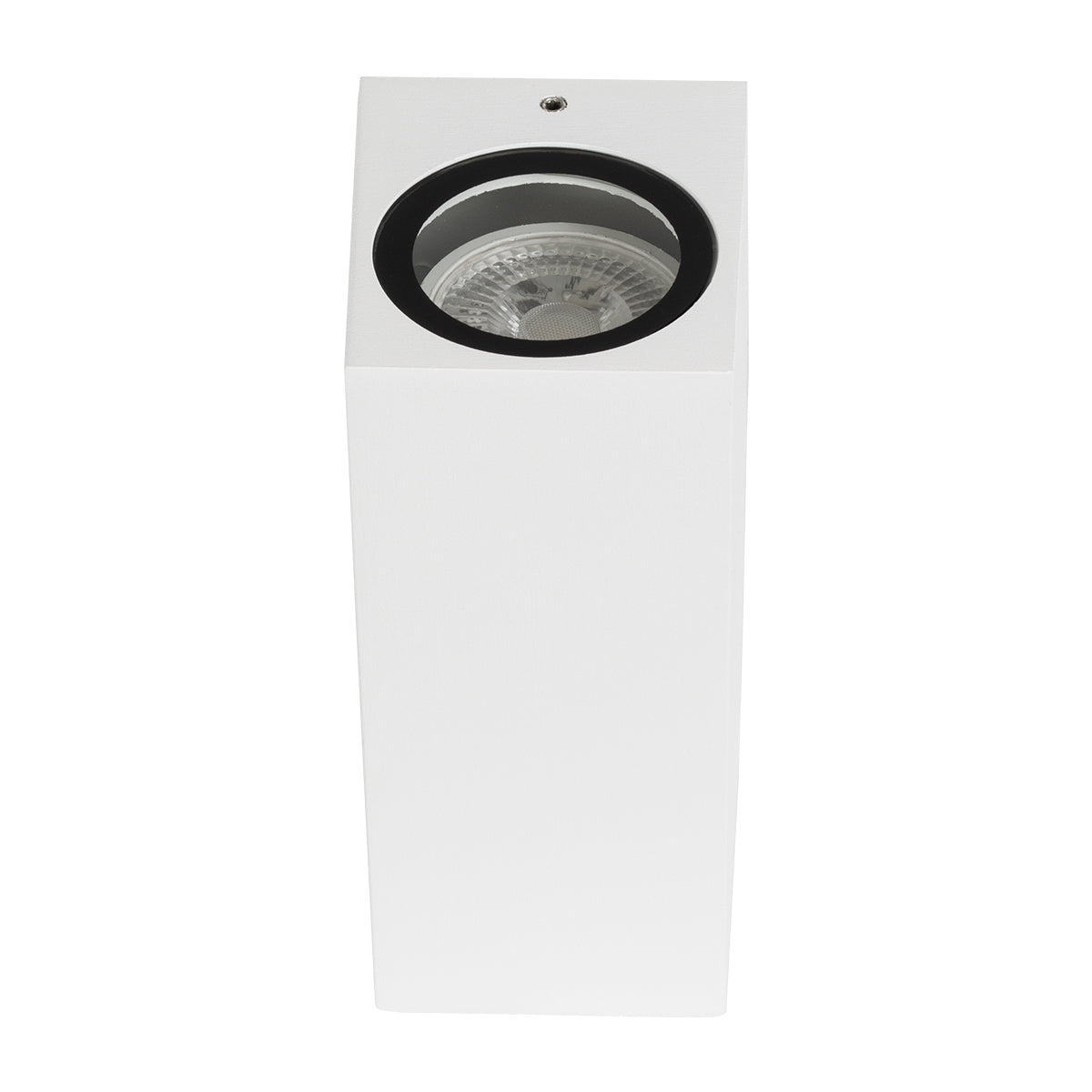 GloboStar® BURANO 60614 Φωτιστικό Τοίχου - Απλίκα Αρχιτεκτονικού Φωτισμού Εξωτερικού Χώρου Up & Down Αλουμινίου με Ντουί 2 x GU10 AC 220-240V Αδιάβροχο IP65 L15 x W8 x H6.8cm - Λευκό -  5 Years Warranty - ledmania.gr