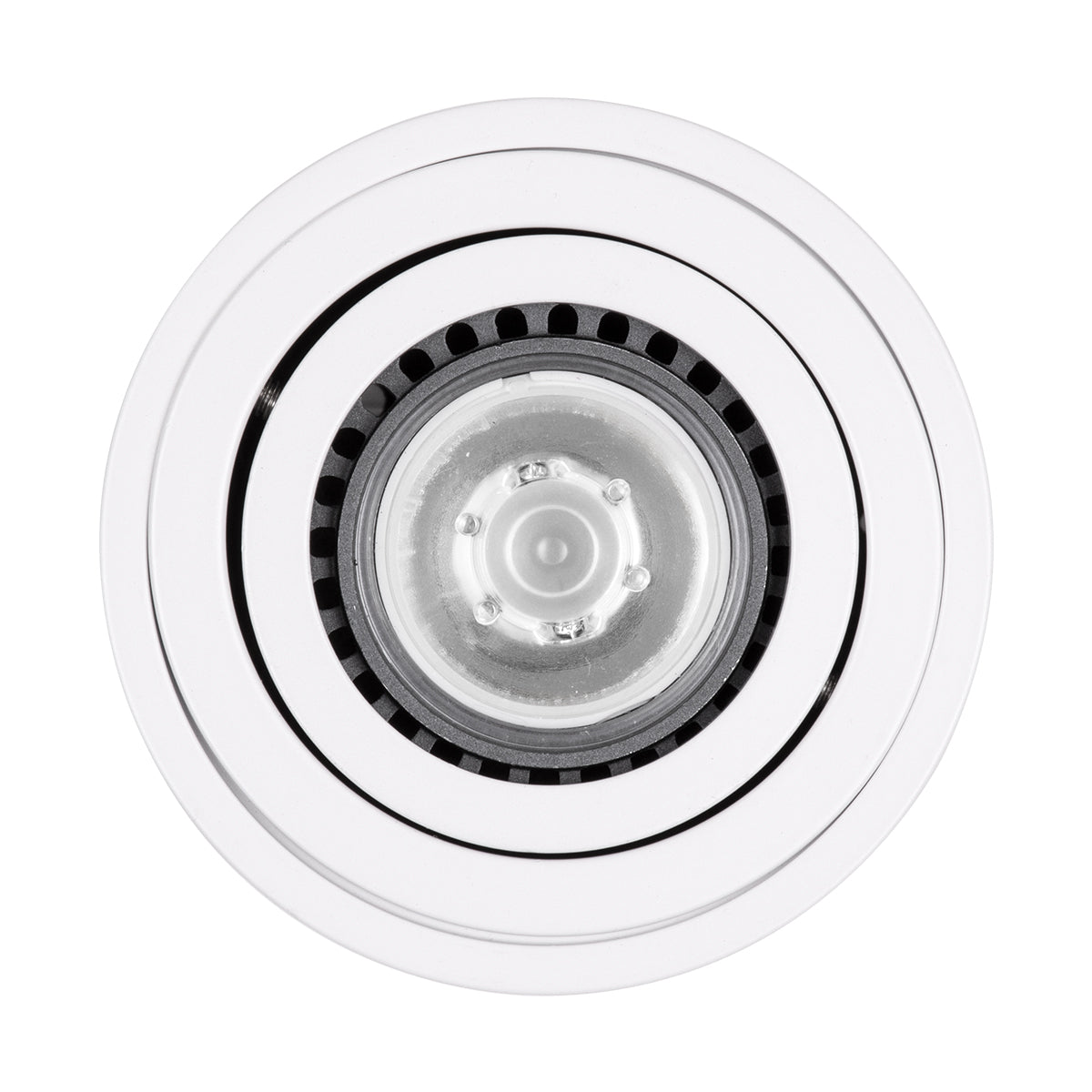 GLOBOSTAR® AKIRA 60618 Κινούμενο Φωτιστικό Downlight Σποτ με Ντουί 1 x GU10 AC 220-240V IP20 - Λευκό Ματ - Μ8 x Π8 x Υ10cm