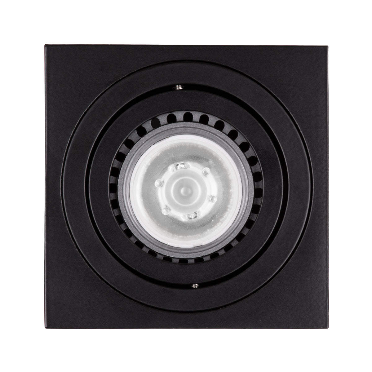 GloboStar® AKIRA 60621 Επιφανειακό Κινούμενο Τετράγωνο Φωτιστικό Σποτ Αλουμινίου με Ντουί GU10 AC 220-240V IP44 Μ8 x Π8 x Υ10cm - Μαύρο - 5 Years Warranty - ledmania.gr