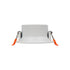 kelvo® DELTA 60630 Χωνευτό Κινούμενο Φωτιστικό Downlight Σποτ με Ντουί 1 x GU10 AC 220-240V IP20 - Λευκό Ματ - Μ8.5 x Π8.5 x Υ3.5cm / Q7.5cm
