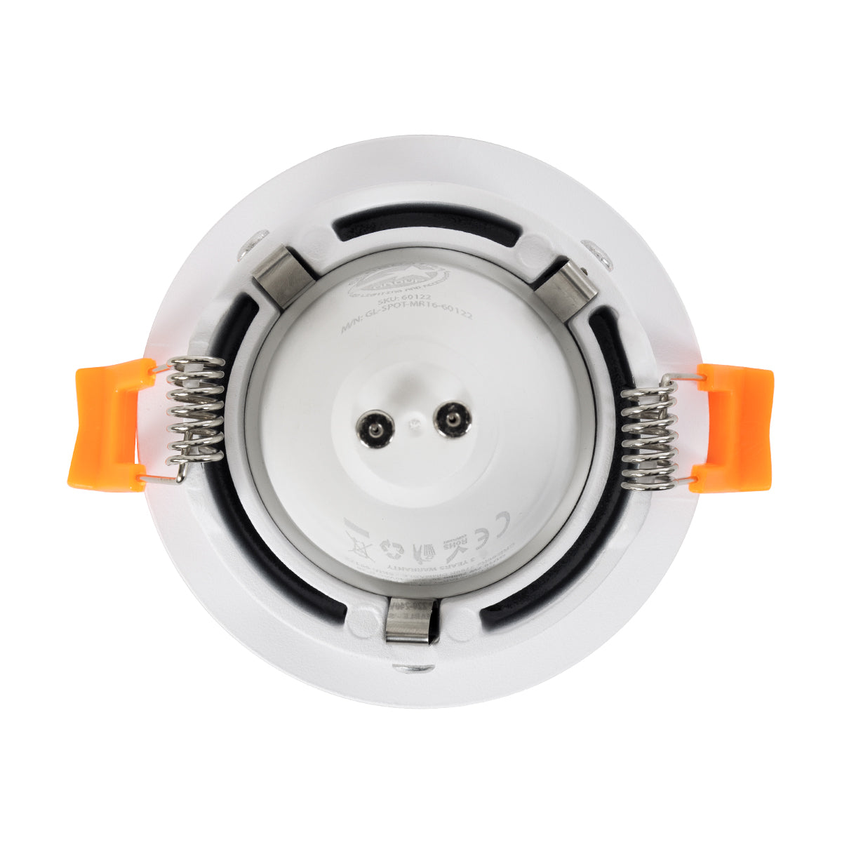 GloboStar® OMICRON 60632 Χωνευτό Στρόγγυλο Σποτ Οροφής για Λάμπα MR16/GU10 - IP20 - Χυτό Αλουμίνιο - Φ8.5 x Υ3cm - Λευκό - 5 Years Warranty - ledmania.gr