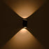 GLOBOSTAR® GANETTI 60671 Μοντέρνο Φωτιστικό Τοίχου - Απλίκα LED 10W 1250lm 60° AC 220-240V Αδιάβροχο IP65 Θερμό Λευκό 2700K - Bridgelux COB Chip & TÜV SÜD Driver - Μαύρο Ματ - Μ9.5 x Π11 x Υ19cm - 5 Χρόνια Εγγύηση - ledmania.gr