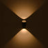 GLOBOSTAR® GANETTI 60671 Μοντέρνο Φωτιστικό Τοίχου - Απλίκα LED 10W 1250lm 60° AC 220-240V Αδιάβροχο IP65 Θερμό Λευκό 2700K - Bridgelux COB Chip & TÜV SÜD Driver - Μαύρο Ματ - Μ9.5 x Π11 x Υ19cm - 5 Χρόνια Εγγύηση - ledmania.gr